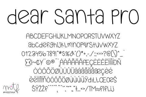 MTF Dear Santa PRO - Font Duo Font Miss Tiina 