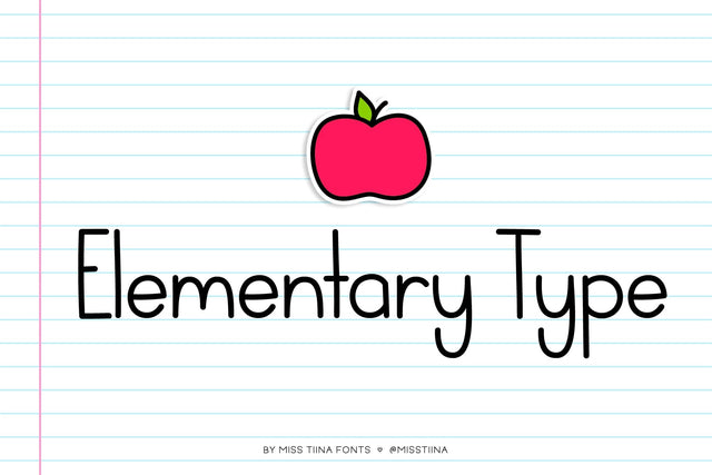 MTF Elementary Type Font Miss Tiina 
