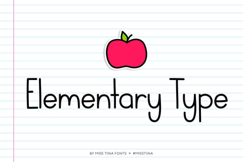 MTF Elementary Type Font Miss Tiina 