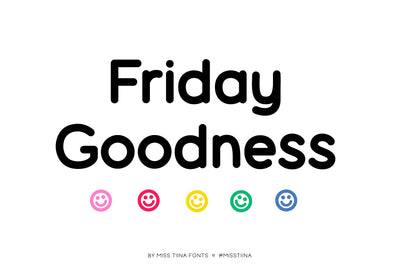 MTF Friday Goodness Font Miss Tiina 