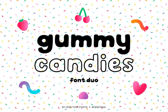 MTF Gummy Candies - Font Duo Font Miss Tiina 
