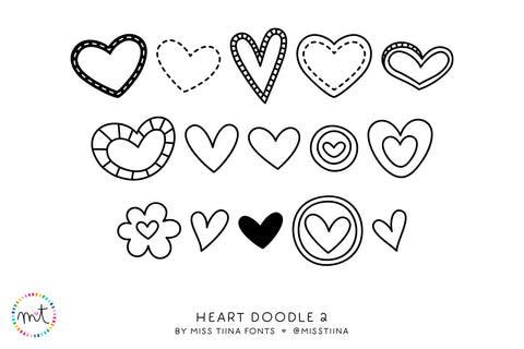 MTF Heart Doodle 2 Font Miss Tiina 