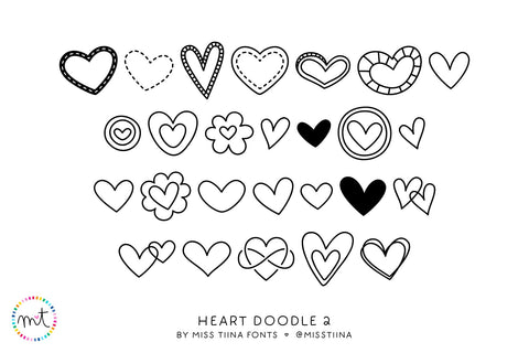 MTF Heart Doodle 2 Font Miss Tiina 