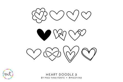 MTF Heart Doodle 2 Font Miss Tiina 