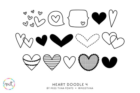 MTF Heart Doodle 4 Font Miss Tiina 