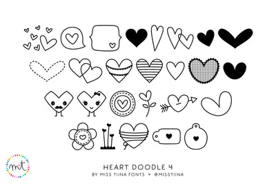 MTF Heart Doodle 4 Font Miss Tiina 