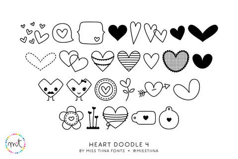MTF Heart Doodle 4 Font Miss Tiina 