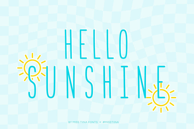 MTF Hello Sunshine Font Miss Tiina 