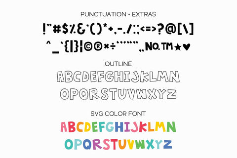 MTF Jumpin' Jack EXT - SVG Color + Black + Outline Font Miss Tiina 