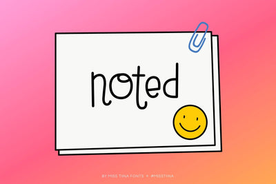 MTF Noted Font Miss Tiina 