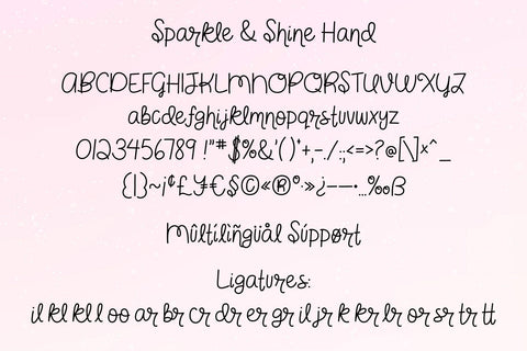 MTF Sparkle & Shine - Font Trio Font Miss Tiina 