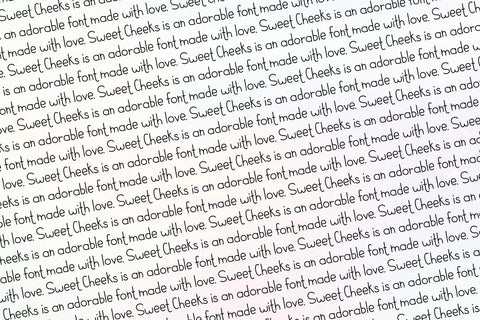 MTF Sweet Cheeks Monoline Font Miss Tiina 