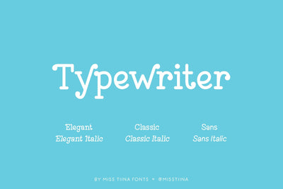 MTF Typewriter Font Miss Tiina 