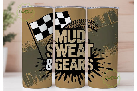 Mud Sweat Gears 20oz Tumbler Wrap Sublimation PixelChick 