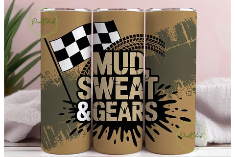 Mud Sweat Gears 20oz Tumbler Wrap Sublimation PixelChick 