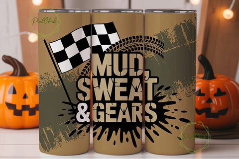 Mud Sweat Gears 20oz Tumbler Wrap Sublimation PixelChick 