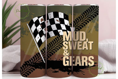 Mud Sweat Gears 20oz Tumbler Wrap Sublimation PixelChick 