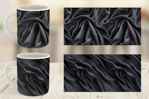 Mug Black Silk Pattern Sublimation artnoy 