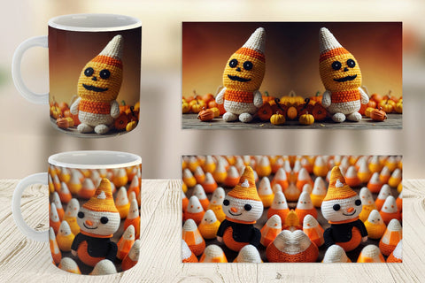 Mug Candy Corn Knitted Sublimation artnoy 