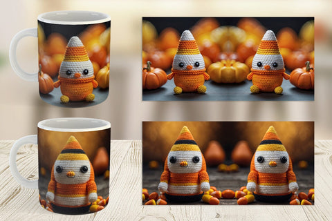 Mug Candy Corn Knitted Sublimation artnoy 