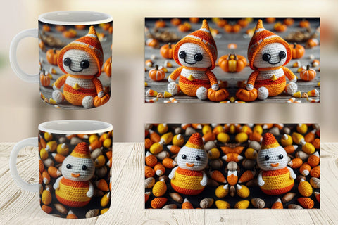 Mug Candy Corn Knitted Sublimation artnoy 