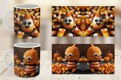 Mug Candy Corn Knitted Sublimation artnoy 
