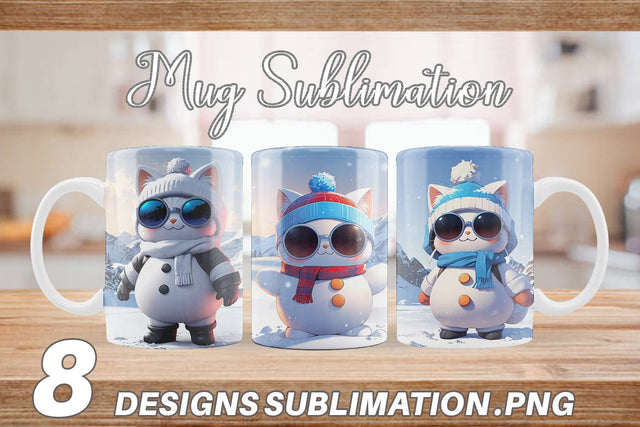 Mug Cat Christmas Sublimation artnoy 