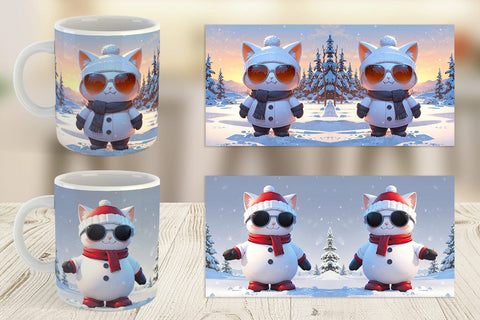 Mug Cat Christmas Sublimation artnoy 