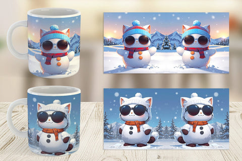 Mug Cat Christmas Sublimation artnoy 
