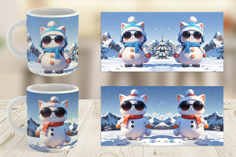 Mug Cat Christmas Sublimation artnoy 