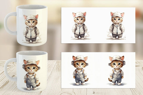 Mug Cat Work Sublimation artnoy 