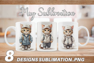 Mug Cat Work Sublimation artnoy 