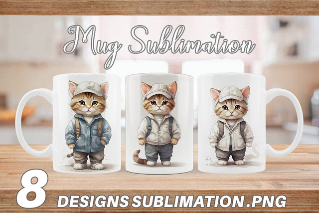 Mug Cat Work Sublimation artnoy 