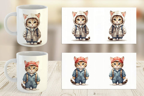 Mug Cat Work Sublimation artnoy 