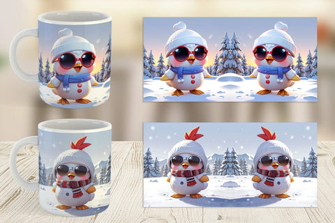 Mug Chicks Christmas Sublimation artnoy 