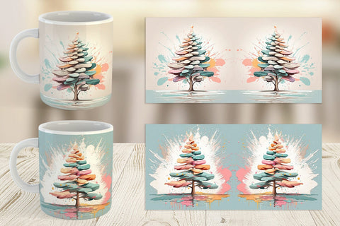 Mug Christmas Tree Sublimation artnoy 