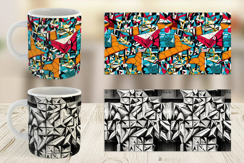Mug Concrete Wall Pattern Sublimation artnoy 