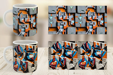 Mug Concrete Wall Pattern Sublimation artnoy 