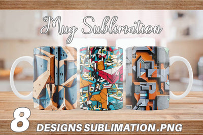 Mug Concrete Wall Pattern Sublimation artnoy 