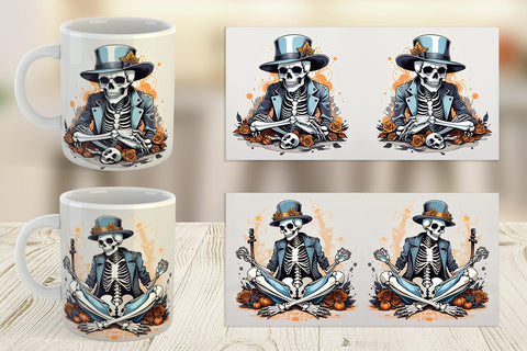 Mug Cowboy Skeleton Sublimation artnoy 