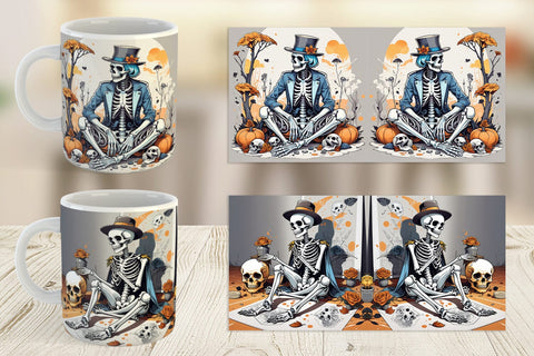Mug Cowboy Skeleton Sublimation artnoy 