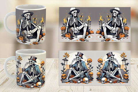 Mug Cowboy Skeleton Sublimation artnoy 