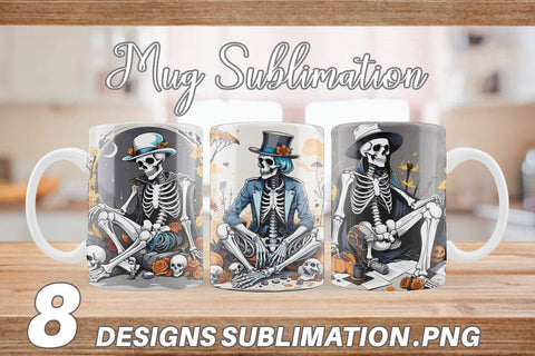 Mug Cowboy Skeleton Sublimation artnoy 