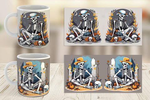 Mug Cowboy Skeleton Sublimation artnoy 