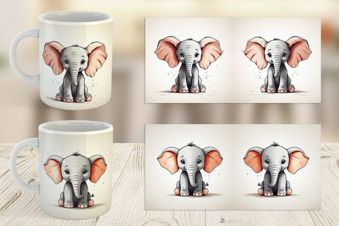 Mug Cute Elephant Sublimation artnoy 