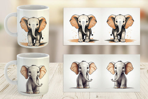 Mug Cute Elephant Sublimation artnoy 