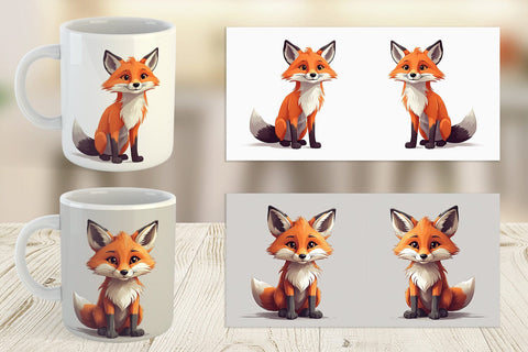 Mug Cute Fox Sublimation artnoy 