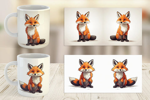 Mug Cute Fox Sublimation artnoy 
