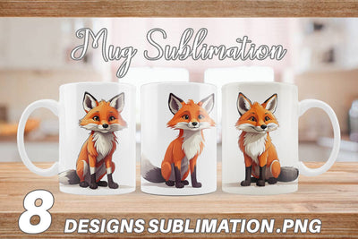 Mug Cute Fox Sublimation artnoy 