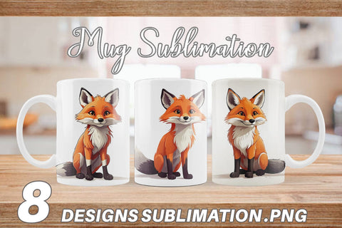 Mug Cute Fox Sublimation artnoy 